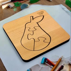 Eğitici Plywood Puzzle - Meyveler ve Sebzeler Serisi Montessori