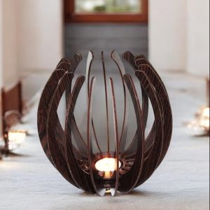 Wooden Lantern Candle Holder & Planter