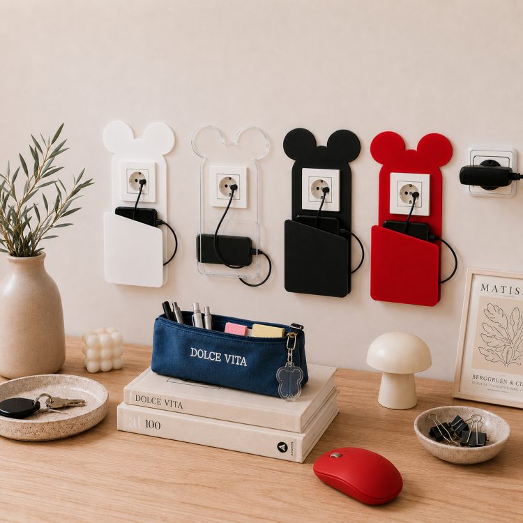 Pleksi Telefon Şarj Standı Prize Monte- Mickey